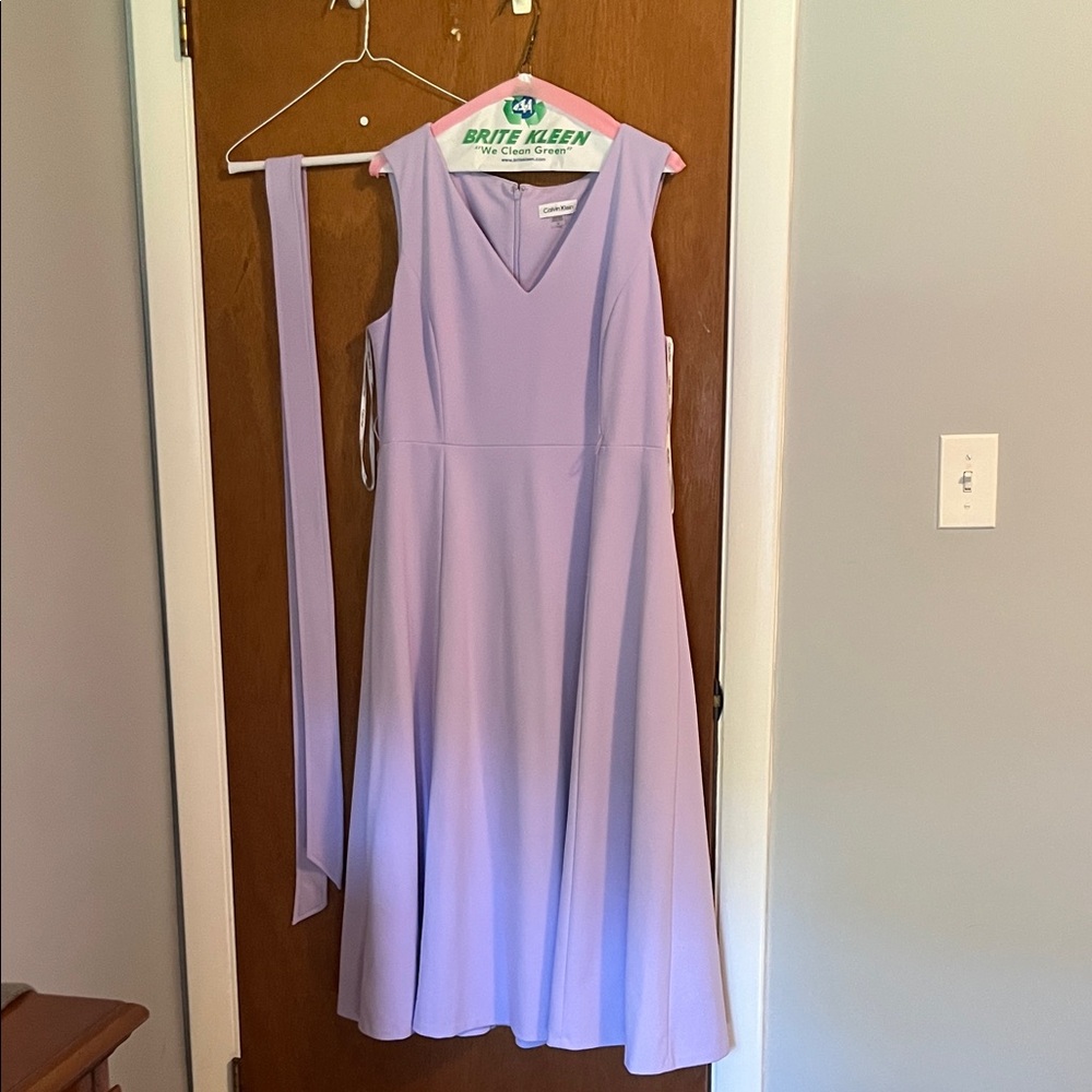 Calvin Klein Light Purple Midi Dress